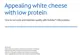 Appealing white cheese with low protein