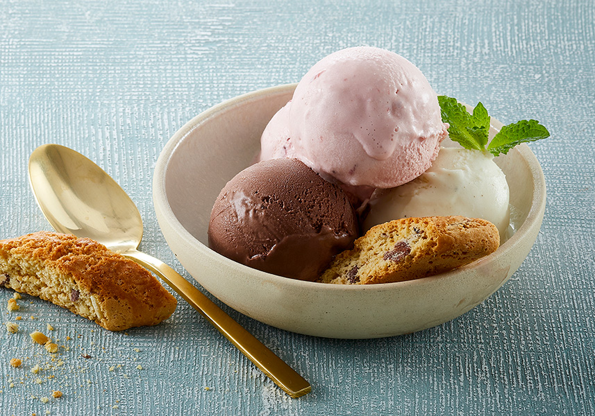 Helado con alto contenido de proteínas