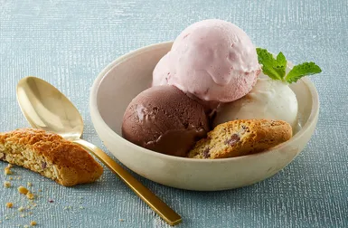 Sorvetes com alto teor de proteína